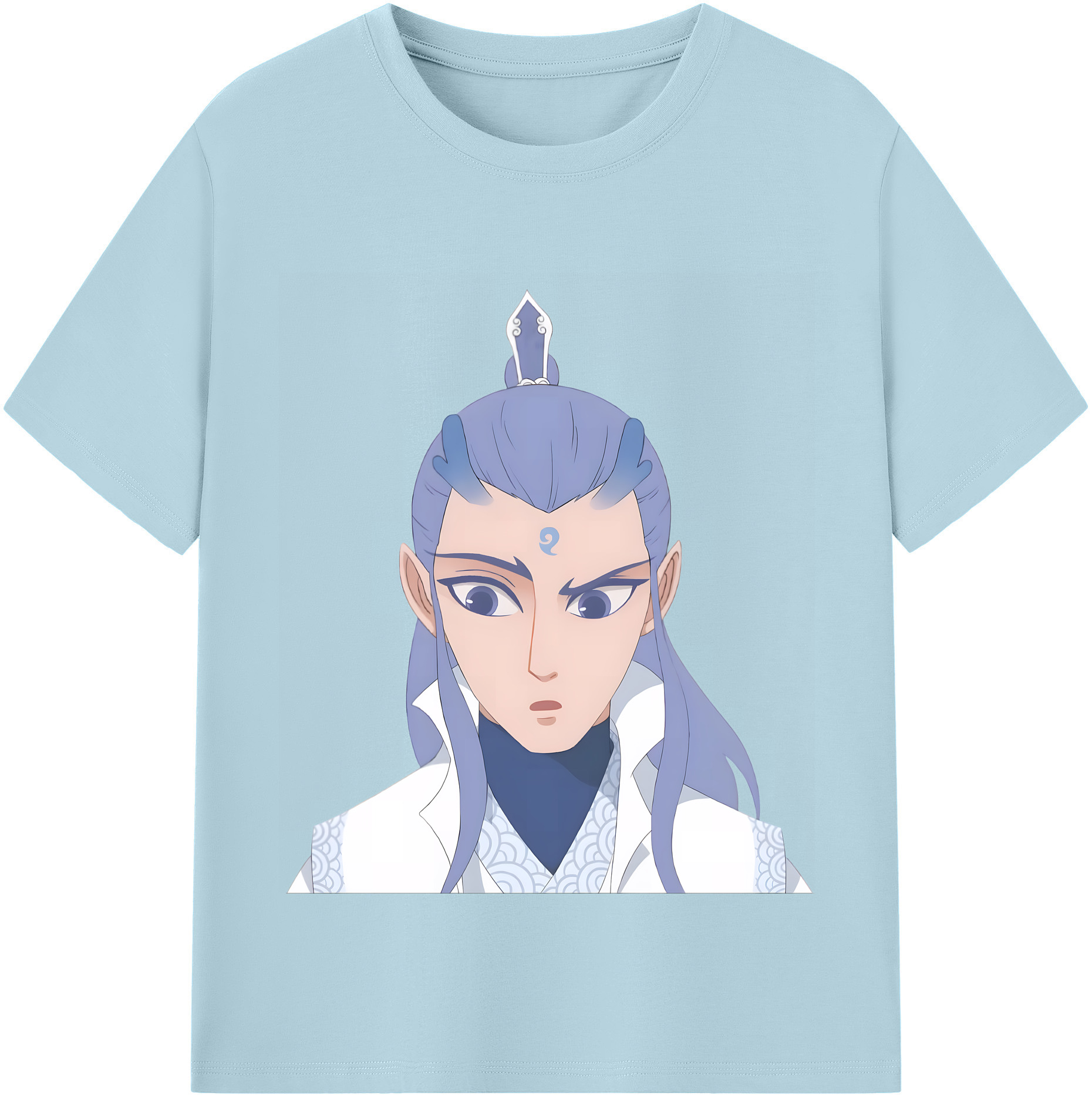 （画像用） Ne Zha 2 ナタ 魔童の大暴れ 綿100％半袖Tシャツ（フロントプリント）
